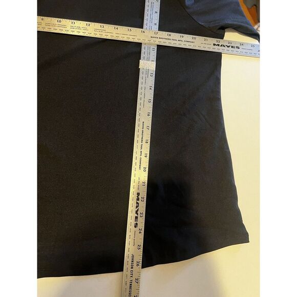 ELIZABETH &‎ CLARKE Women's Size Large L Blouse Shirt Top Long Sleeve Tee Black - Picture 8 of 9